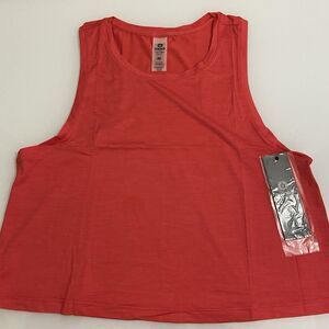 Mono B Women's Red Racerback Crop‎ Top Size Medium Lightweight NWT